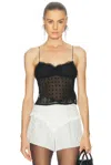 Alessandra Rich Sleeveless Top In Black