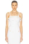 Alessandra Rich Sleeveless Top In White