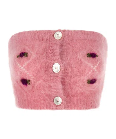 Alessandra Rich Sleeveless Tops In Pink