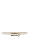Alessandra Rich Slim Belts White