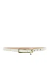Alessandra Rich Adjustable Charm Detail Gold-tone Belt In White