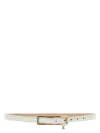Alessandra Rich Adjustable Charm Detail Gold-tone Belt In White