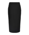 Alessandra Rich Midi Tweed Boucl Skirt In Black