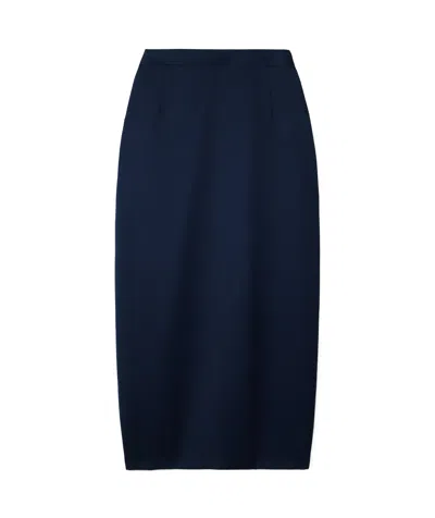 Alessandra Rich Slit Skirt In Blue