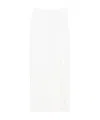 Alessandra Rich Split-front Midi Skirt In White