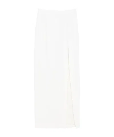 ALESSANDRA RICH SPLIT-FRONT MIDI SKIRT