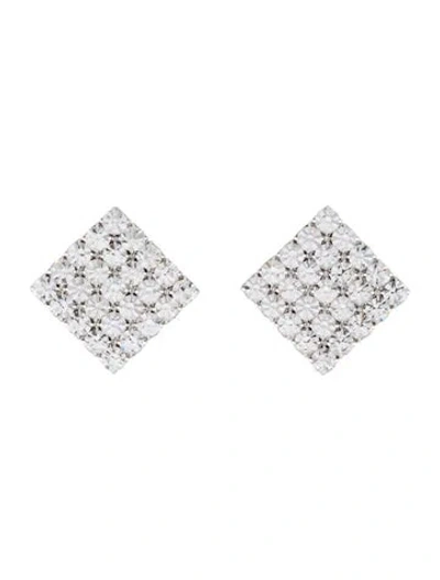Pre-owned Alessandra Rich Square Crystal Clip-on Earrings In Multi
