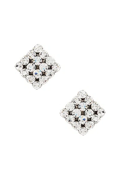 ALESSANDRA RICH SQUARE CRYSTAL EARRINGS