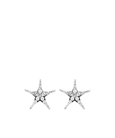 Alessandra Rich Star-shaped Earrings In Metallic