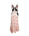 Alessandra Rich Stitched Printed Mid-length Dress In Multicolor