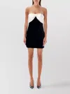 Alessandra Rich Velvet Mini Dress With Bow Accent