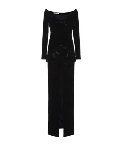 ALESSANDRA RICH STRAPLESS ZIPPER DRESS