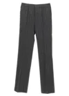 Alessandra Rich Stripe Detailed Tailored Trousers In Grey