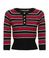 Alessandra Rich Stripe Pattern Sweater In Multi