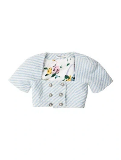 Pre-owned Alessandra Rich Striped Blazer In Blue