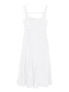 Alessandra Rich Striped Sleeveless Dress In White
