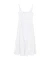Alessandra Rich Striped Sleeveless Dress In White
