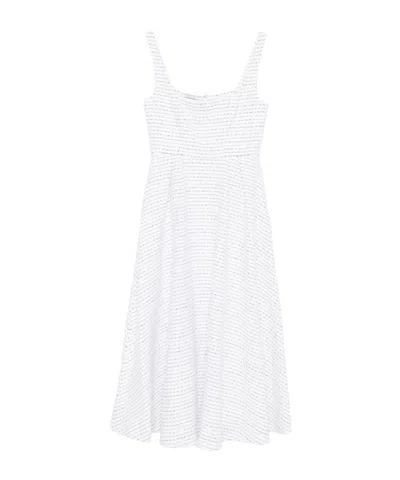 ALESSANDRA RICH STRIPED SLEEVELESS DRESS