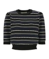 Alessandra Rich Striped Wool Jumper In Black
