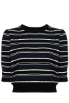 Alessandra Rich Striped Wool Jumper In Multicolor