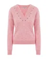 Alessandra Rich Wool Knitwear In Pink