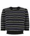 Alessandra Rich Striped Wool Jumper In Multicolor