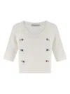 Alessandra Rich Sweaters In White