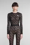 Alessandra Rich Topwear In Black Polyamide In Black
