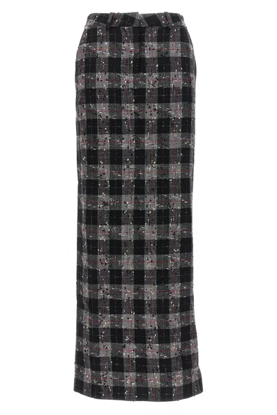 ALESSANDRA RICH ALESSANDRA RICH TARTAN CHECK PATTERNED HIGH-WAISTED MAXI SKIRT