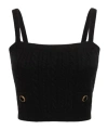 Alessandra Rich Thin Shoulder Strap Knitted Sling In Black