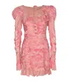 Alessandra Rich Tie-dye Mini Dress With Embellishments In Pink