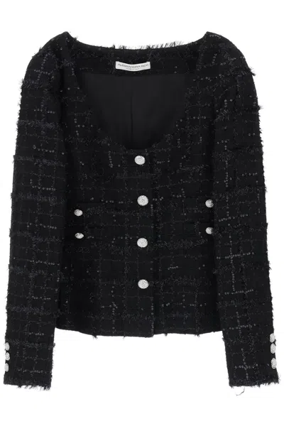 ALESSANDRA RICH ALESSANDRA RICH TWEED JACKET WITH SEQUINS EMBELL