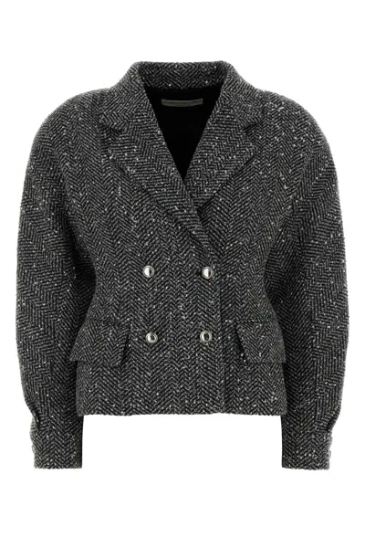 Alessandra Rich Tweed Blazer In Multicoloured