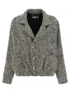 Alessandra Rich Multicolor Tweed Blazer In Neutral