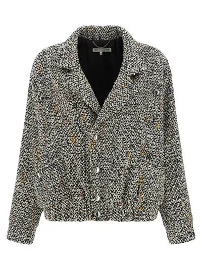 ALESSANDRA RICH TWEED BOMBER JACKET