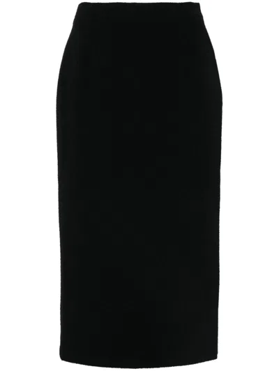 ALESSANDRA RICH TWEED BOUCLÉ MIDI SKIRT