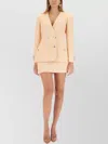 Alessandra Rich Tweed Jacket Featuring Button Detailing