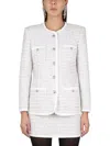 Alessandra Rich Tweed Jacket In White
