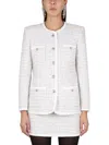 Alessandra Rich Tweed Jacket In White