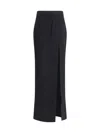 Alessandra Rich Tweed Long Skirt In Black