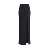 Alessandra Rich Women Tweed Long Skirt In Black