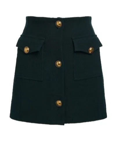 Alessandra Rich Tweed Mini Skirt In Black