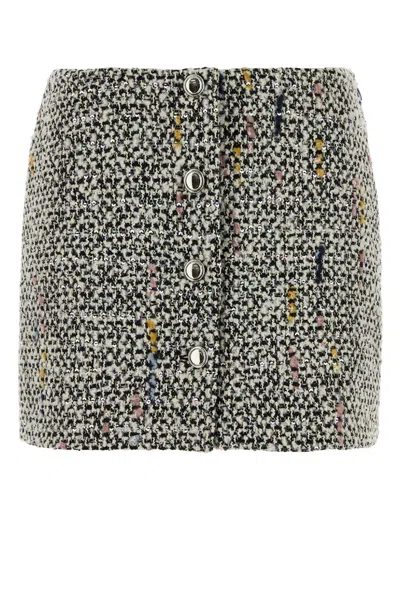 ALESSANDRA RICH ALESSANDRA RICH TWEED MULTICOLOR SKIRT