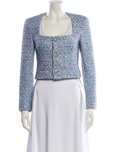 Pre-owned Alessandra Rich Tweed Pattern Evening Jacket In Pink