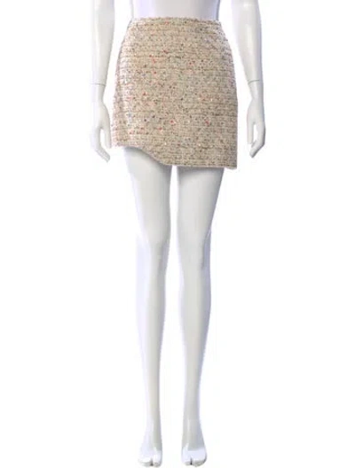 Pre-owned Alessandra Rich Tweed Pattern Mini Skirt