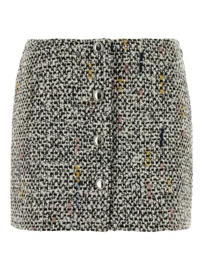 ALESSANDRA RICH TWEED SEQUINNED MINI SKIRT
