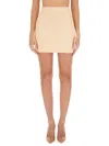 Alessandra Rich High-waisted Slim Fit Tweed Skirt In Pink/yellow