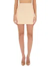 Alessandra Rich High-waisted Slim Fit Tweed Skirt In Yellow