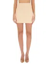 Alessandra Rich High-waisted Slim Fit Tweed Skirt In Yellow