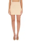 Alessandra Rich High-waisted Slim Fit Tweed Skirt In Yellow